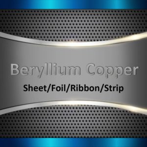 Beryllium Copper Sheets, half hard temper, 0.020 inch thick x 4 inches wide x 60 inches long x 21 sheets
