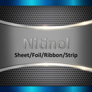 Nitinol Superelastic Sheet, 0.008 inch thick x 3.15 inch wide x 15 inches long x 10 sheets, Active Af +5 +- 7C